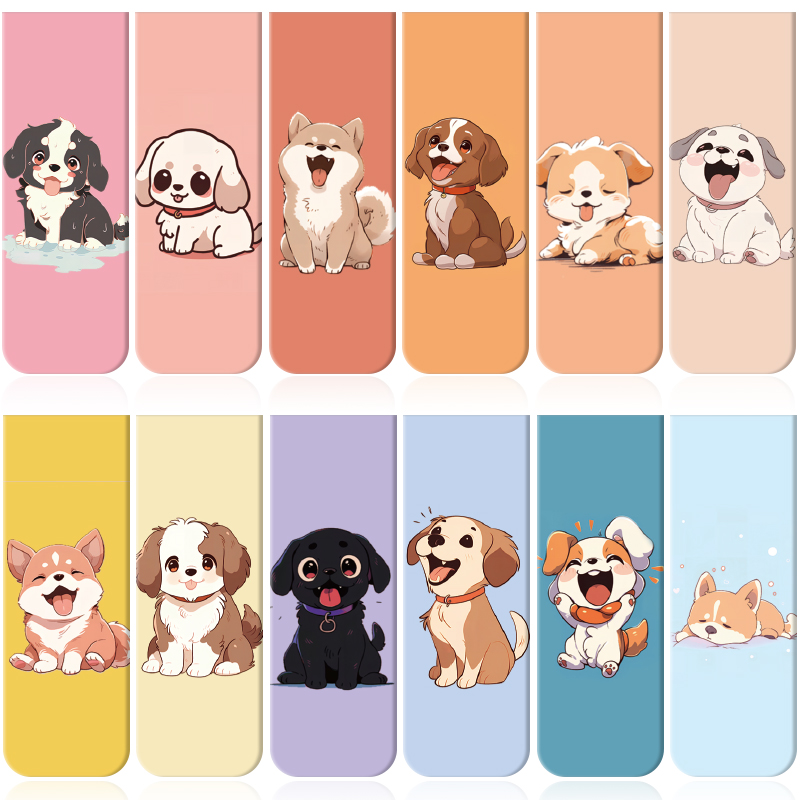 Bookmark Magnetic Clip - Penanda buku magnetik anak anjing kartun