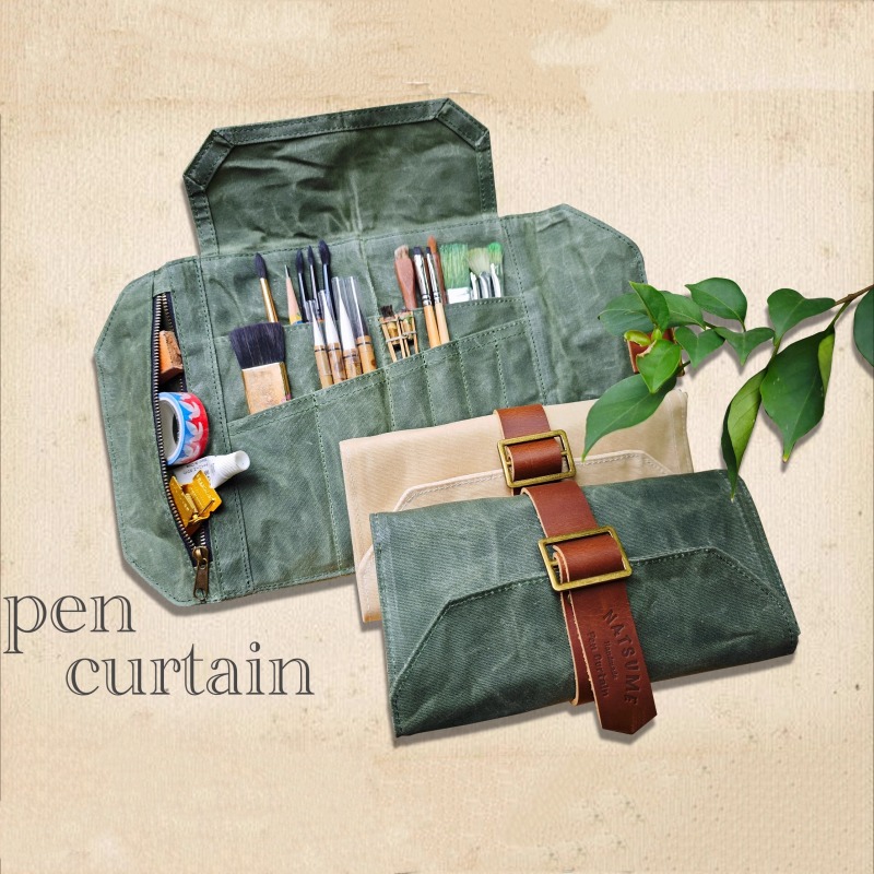 Pen Pouch Roll - Tas Pensil Gulung Kanvas Tahan Air
