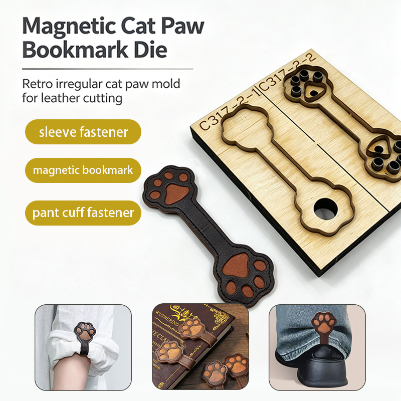 Bookmark Magnetic Clip - C317 Cetakan Pemotong Kulit Bentuk Cakar