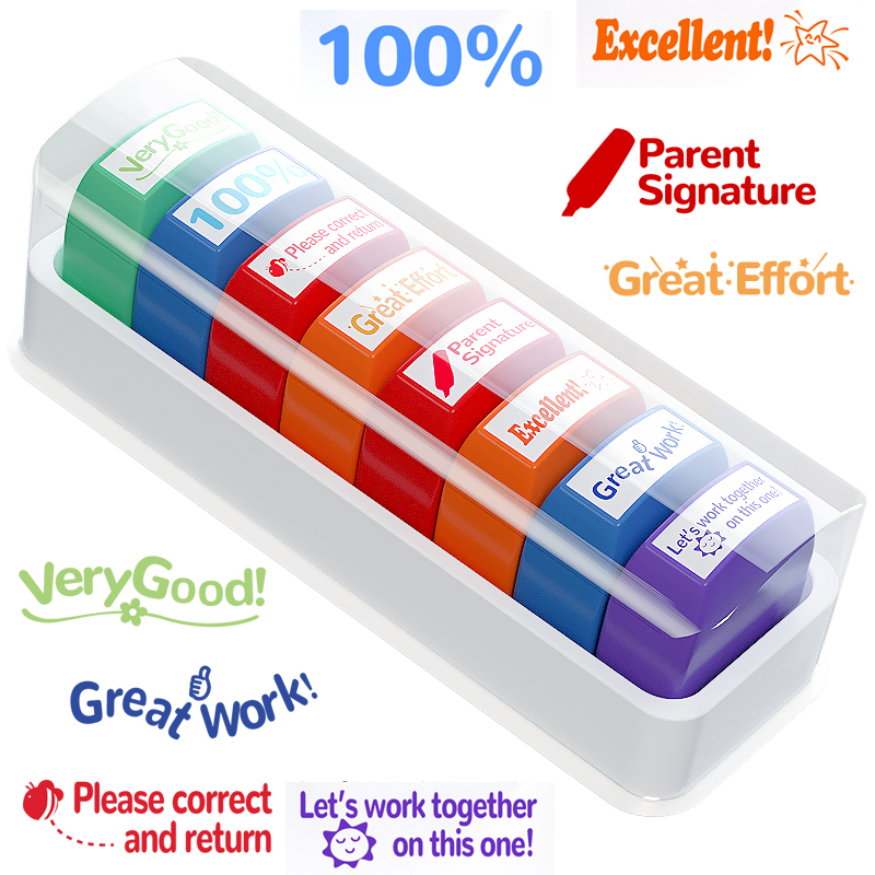 Self Inking Stamp - 8 Stempel Guru Kelas Guru Menyenangkan