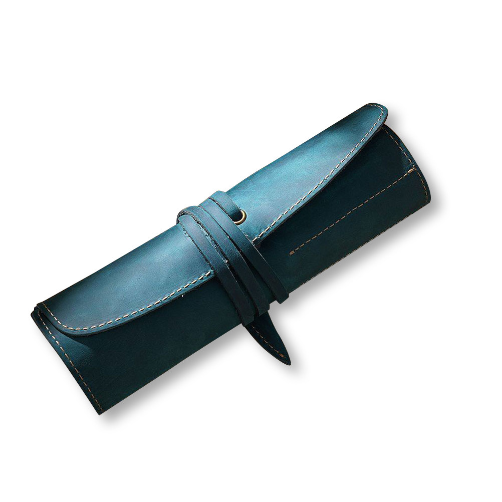 Kotak Pena Vintage - Biru, Tem - Pen Pouch Roll ulasan dan harga