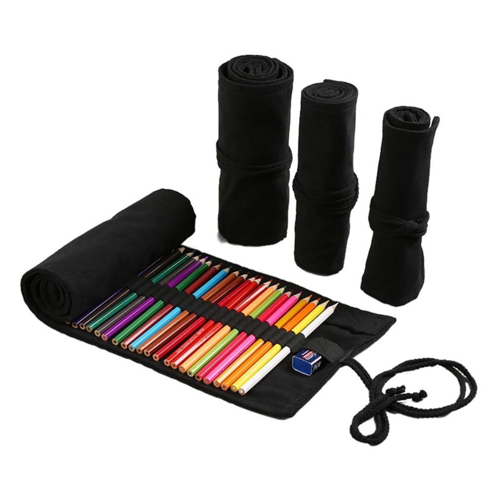 Tas Pena Kanvas Tebal Warna Hi - Pen Pouch Roll ulasan dan harga