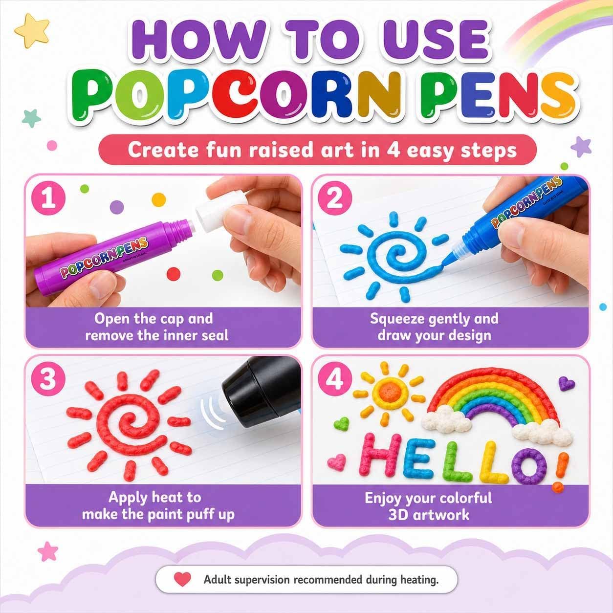 Pena Popcorn Ajaib 3D, Kit Men - Copic Marker Sketch ulasan dan harga