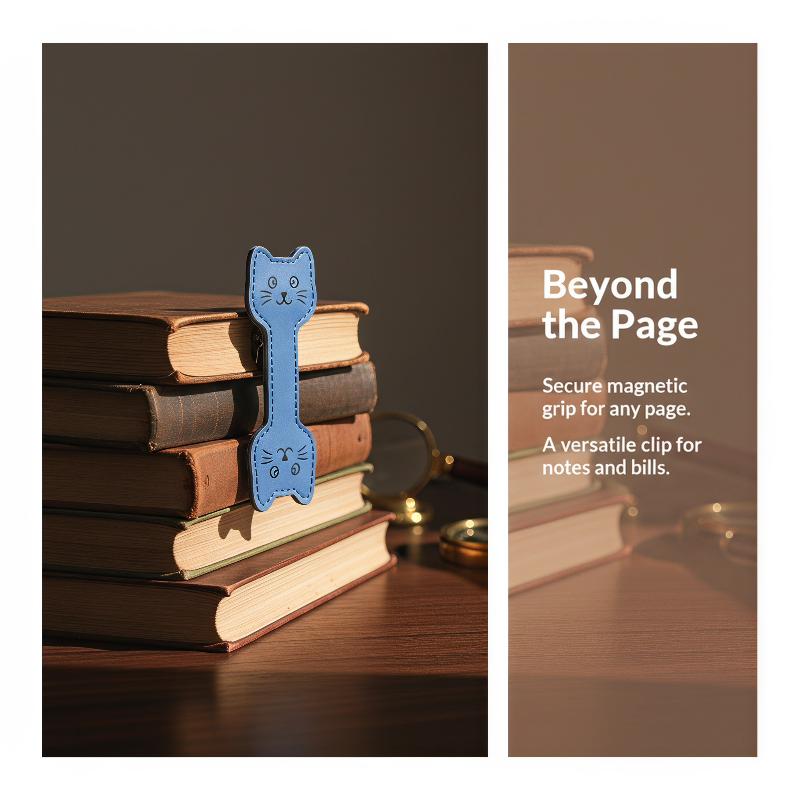 Pembatas Buku Kulit PU Magneti - Bookmark Magnetic Clip ulasan dan harga