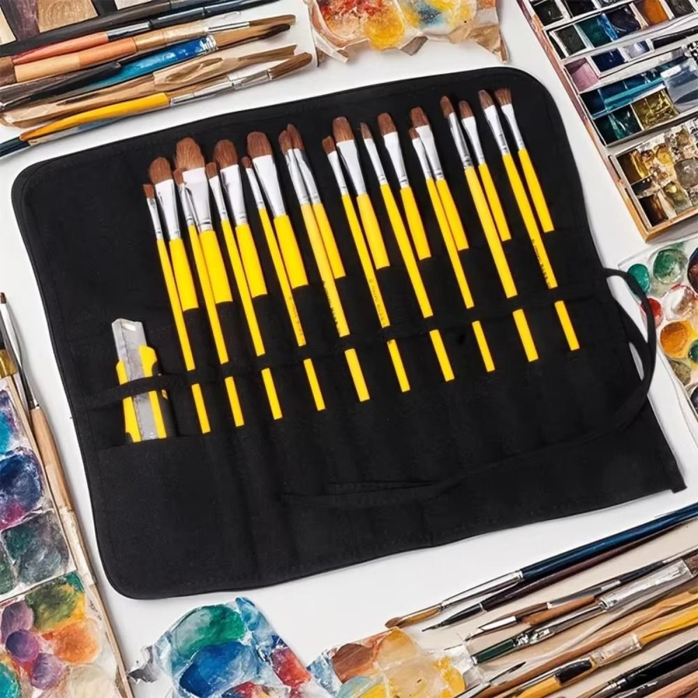Tas Penyimpanan Kuas Lukis 30  - Pen Pouch Roll ulasan dan harga